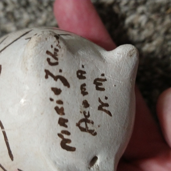 Vintage Acoma N.M. owl signed - Picture 4 of 4